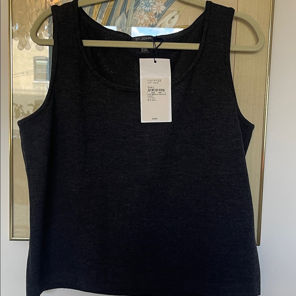 St. John Charcoal Knit Sweater